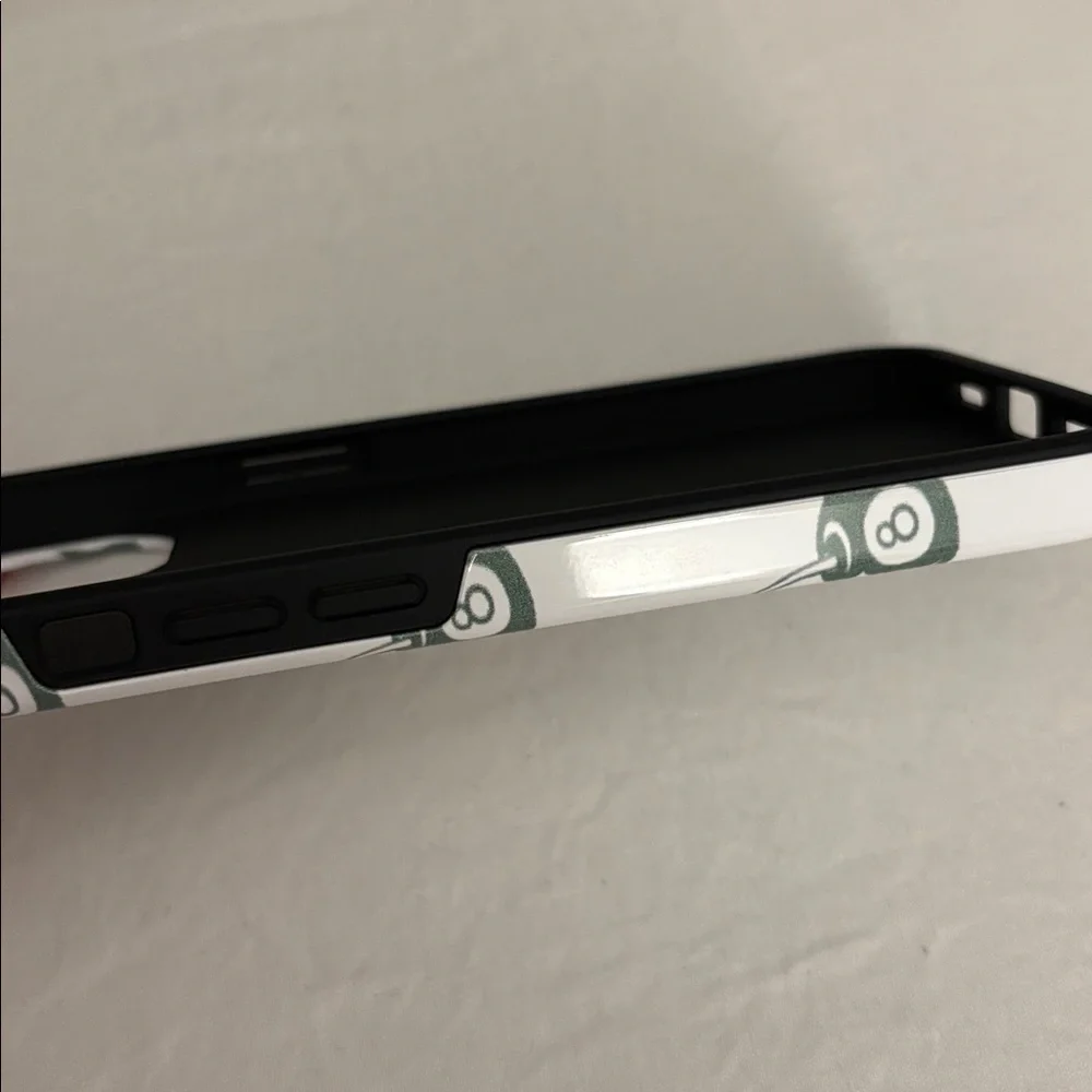White and Green Cherry Pattern Phone Case